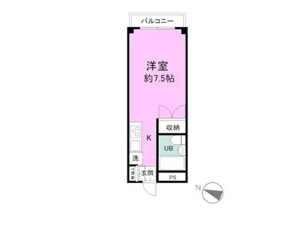 ルネコート三島(ワンルーム/4階)の間取り写真