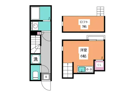 グランデュオ王子(ワンルーム/1階)の間取り写真