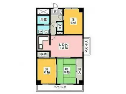 THE T.O.M(3LDK/4階)の間取り写真