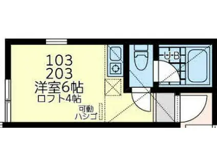 ユナイト生麦ジョルジオ(ワンルーム/2階)の間取り写真