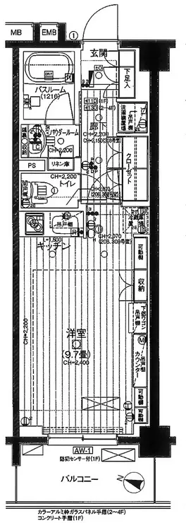 デュオステージ中落合 3階階 間取り