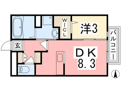 アーバンプラザII号館(1DK/2階)の間取り写真