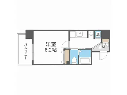 SWISS天王寺II(1K/5階)の間取り写真