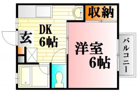 フローレンス2番館(1K/2階)の間取り写真