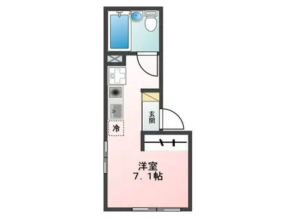 GLANZ本駒込(ワンルーム/2階)の間取り写真