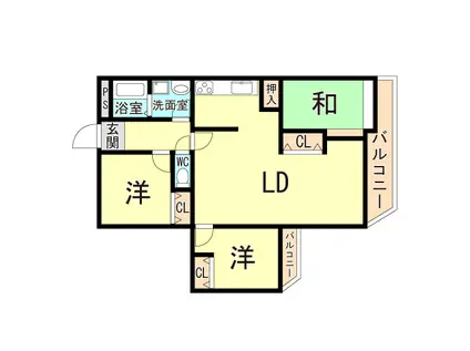 舞子芙蓉ハイツ(4LDK/7階)の間取り写真