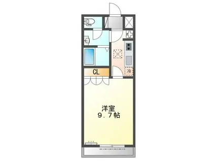 ルミナスハイム(1K/1階)の間取り写真