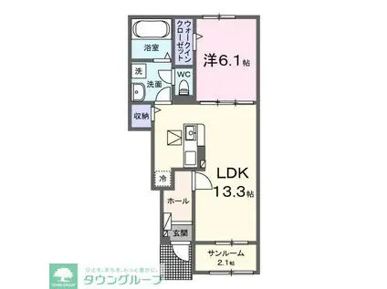 メゾンサンパティークIII(1LDK/1階)の間取り写真