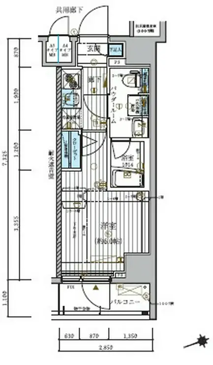 メインステージ北千住IV 1階階 間取り