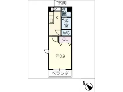 SCARLETZ(1K/3階)の間取り写真