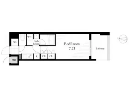 ラティエラ大島(1K/8階)の間取り写真