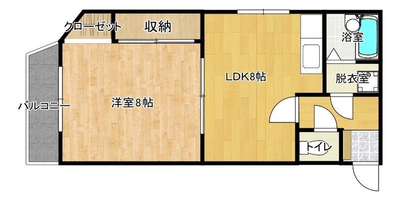 ハイツTIE(1LDK/2階)の間取り写真