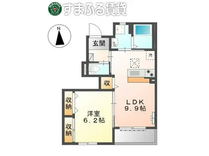 ファミリー レジデンス(1LDK/1階)の間取り写真