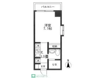 KDXレジデンス御徒町(1K/4階)の間取り写真