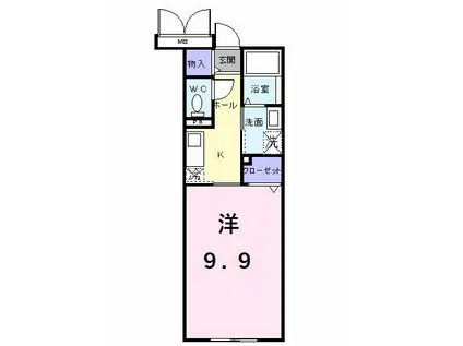 エム グランツ(1K/2階)の間取り写真