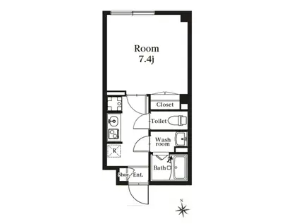 レピュア王子神谷レジデンス(1K/3階)の間取り写真