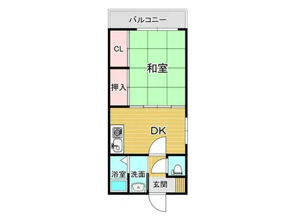 エスペラント嵯峨(1DK/1階)の間取り写真