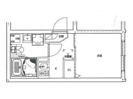 CREAL東十条(1K/1階)の間取り写真