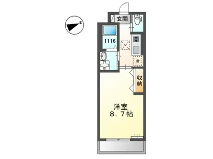 神戸市西区丸塚1丁目アパート(1K/2階)の間取り写真