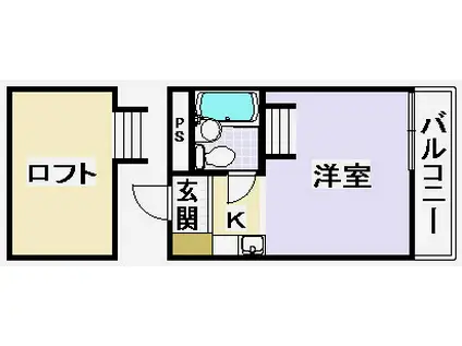 マザーグース(1K/1階)の間取り写真