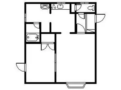 スクエアIII(1LDK/2階)の間取り写真