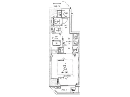 フェルクルールプレスト文京湯島(1K/4階)の間取り写真