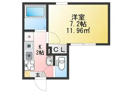 ベイコート横須賀(1K/3階)の間取り写真