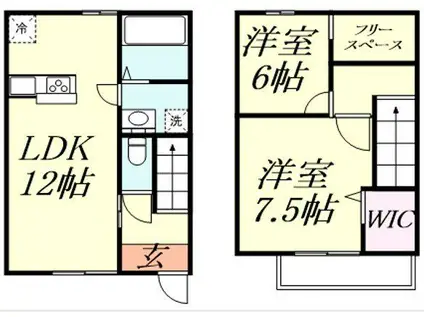 MAISONETTEPARK春日部駅 A棟(2SLDK/1階)の間取り写真