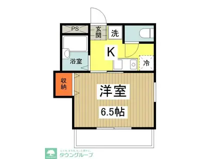 クラシーバ(1K/1階)の間取り写真