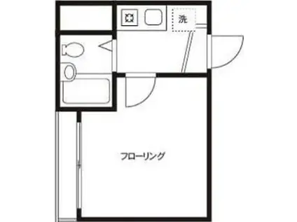 シャンテ扇橋(1K/4階)の間取り写真