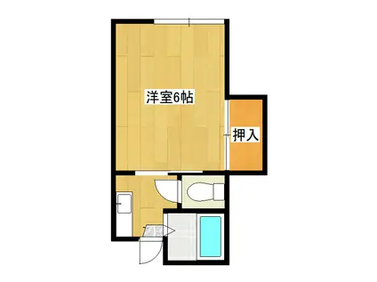 ハイツエフ(1K/2階)の間取り写真