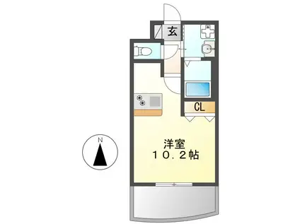 プレサンス名古屋駅前ヴェルロード(ワンルーム/12階)の間取り写真