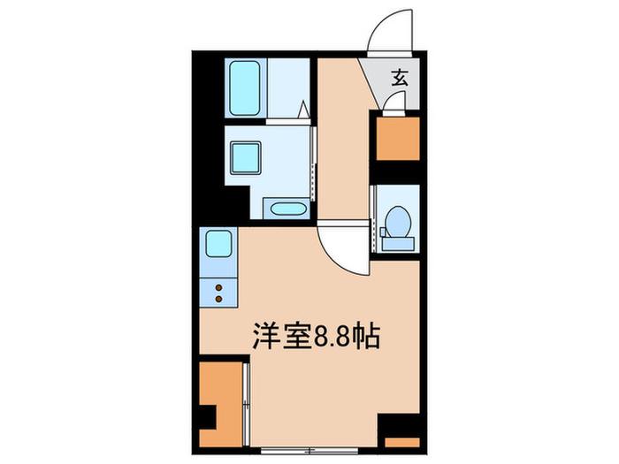 カサ・モンテ(ワンルーム/1階)の間取り写真