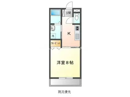 ABBS I(1K/1階)の間取り写真