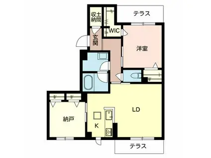 シャーメゾンサンシャポー(1SLDK/1階)の間取り写真