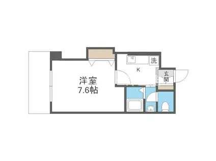 M`PLAZA住吉公園弐番館(1K/9階)の間取り写真