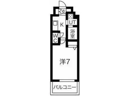 リヴィアス難波エアリー(1K/8階)の間取り写真