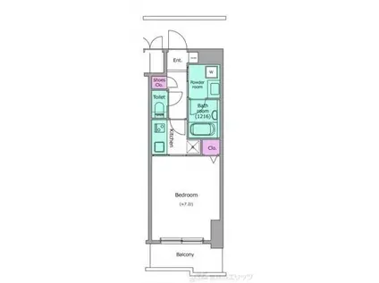 ビエラコート天神橋(1K/2階)の間取り写真