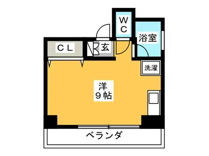 ラ・プリマヴェーラ(ワンルーム/2階)の間取り写真