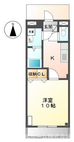 サマーアイ菰口(1K/1階)の間取り写真