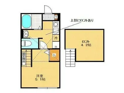 サンマルク大塚(1K/2階)の間取り写真