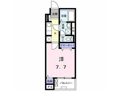 キトゥンズ パン ドール(1K/2階)の間取り写真