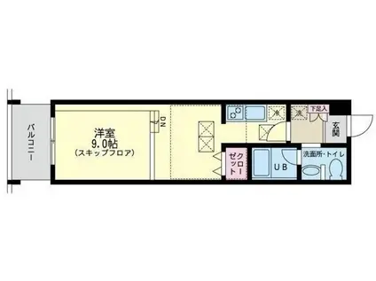 クオーレ(ワンルーム/5階)の間取り写真