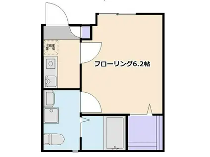 ハクト本牧(1K/2階)の間取り写真