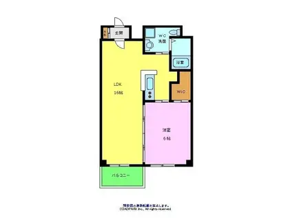 ブランカ堺東(1LDK/8階)の間取り写真