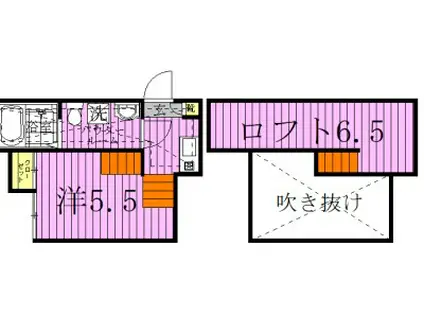 STAGE五反野(ワンルーム/1階)の間取り写真