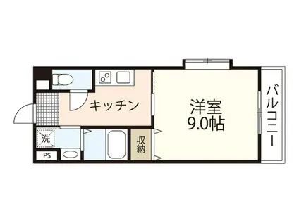 TYTハピネス(1K/5階)の間取り写真