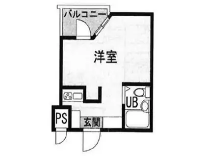 スカイコート日吉第2(ワンルーム/1階)の間取り写真