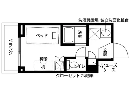 キャンパスヴィレッジ王子神谷(ワンルーム/11階)の間取り写真