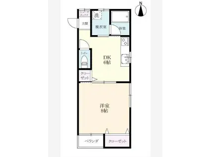 メゾンドコスモス(1DK/1階)の間取り写真